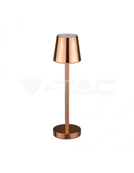 10190-Lampada LED da Tavolo  Colore Rame ricaricabile con Micro-USB Touch Dimmerabile -1