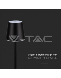 10194-Lampada LED da Tavolo  Colore Nero ricaricabile con Micro-USB Touch Dimmerabile -1 2