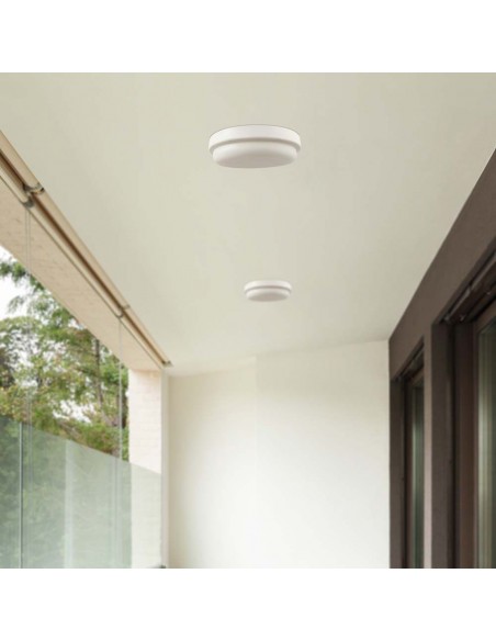 10196-Plafoniera LED Rotonda  Colore Bianco d mm h mm  IP-4