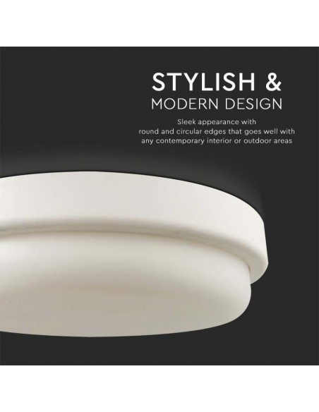 10197-Plafoniera LED Rotonda  Colore Bianco d mm h mm  IP-6