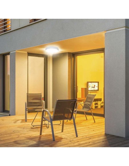 10200-Plafoniera LED Rotonda  Colore Bianco d mm h mm  IP-3