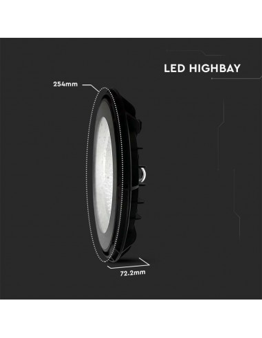 10202-Campana Industriale LED SMD  UFO Colore Nero   -2