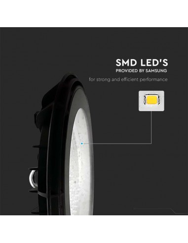 10203-Campana Industriale LED SMD  UFO Colore Nero   -5