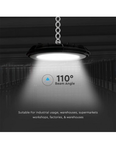 10203-Campana Industriale LED SMD  UFO Colore Nero   -7