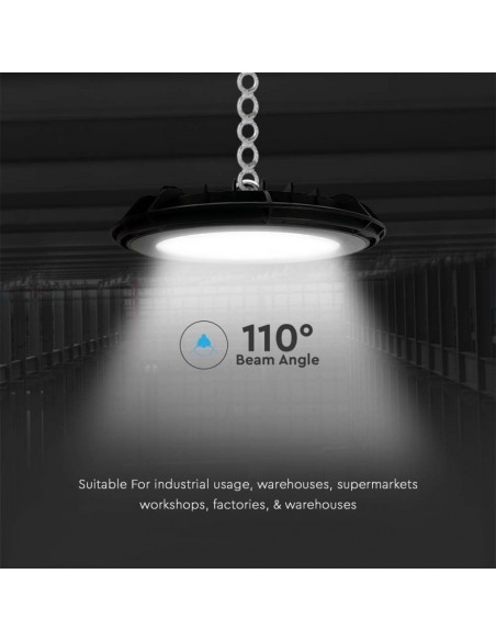 10203-Campana Industriale LED SMD  UFO Colore Nero   -7
