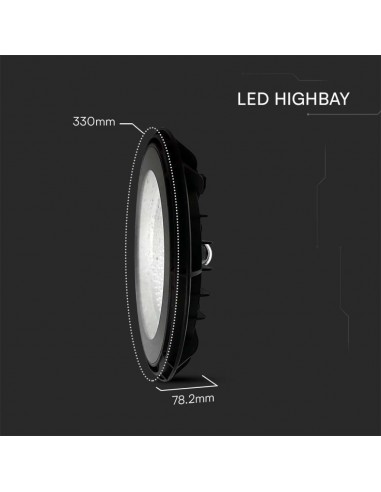 10204-Campana Industriale LED SMD  UFO Colore Nero   -2