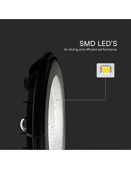 10204-Campana Industriale LED SMD  UFO Colore Nero   -5