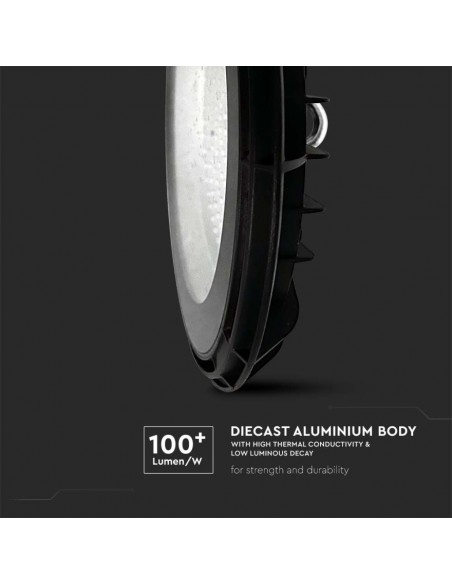 10204-Campana Industriale LED SMD  UFO Colore Nero   -6