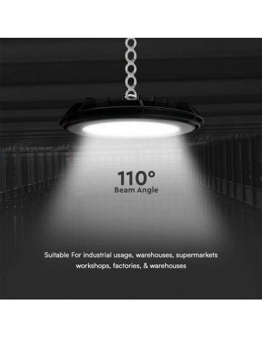10204-Campana Industriale LED SMD  UFO Colore Nero   -7