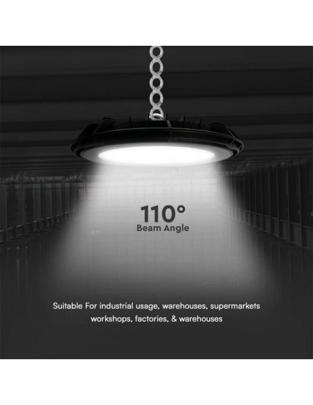 10204-Campana Industriale LED SMD  UFO Colore Nero   -7