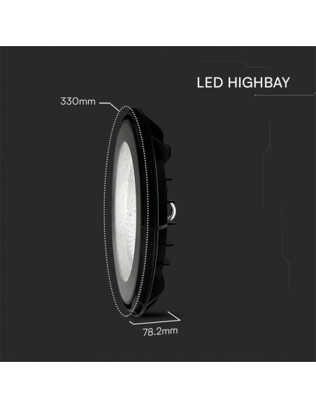 10205-Campana Industriale LED SMD  UFO Colore Nero   -2