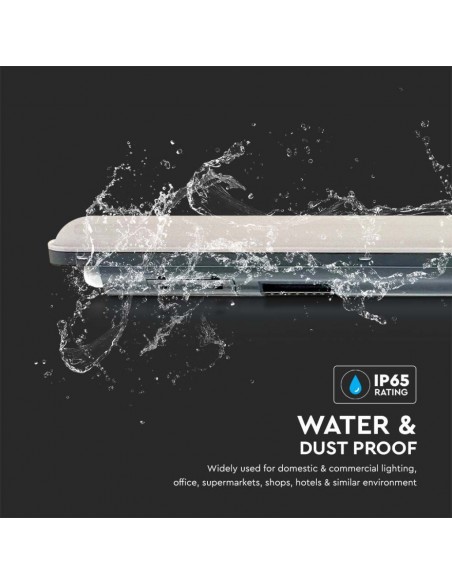 Plafoniera LED Impermeabile 36W 120LM/W X-Series 120cm Copertura Satinata 4000K IP65