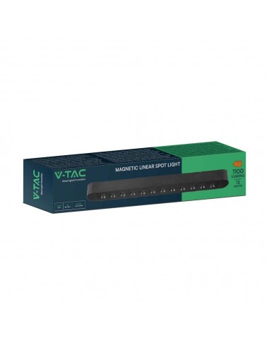 10239-Faretto LED Lineare da Binario Magnetico Slim  Colore Nero -2