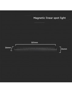 10239-Faretto LED Lineare da Binario Magnetico Slim  Colore Nero -2 2