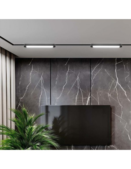 10242-Faretto LED Lineare da Binario Magnetico Slim  Colore Nero -4