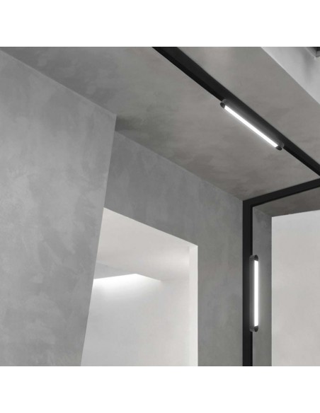 10242-Faretto LED Lineare da Binario Magnetico Slim  Colore Nero -6