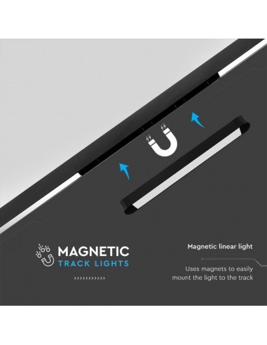 10242-Faretto LED Lineare da Binario Magnetico Slim  Colore Nero -7