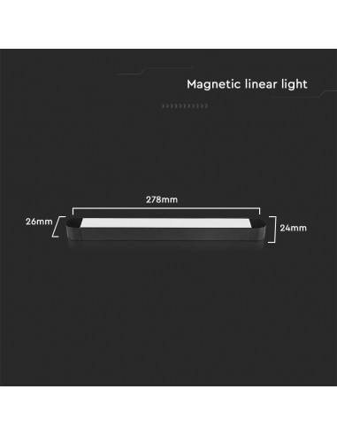 10244-Faretto LED Lineare da Binario Magnetico Slim  Colore Nero -3