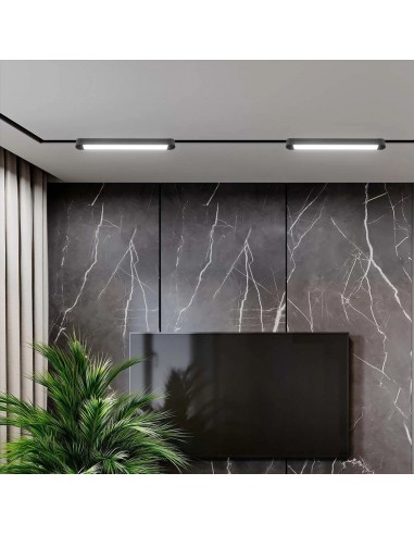 10244-Faretto LED Lineare da Binario Magnetico Slim  Colore Nero -4