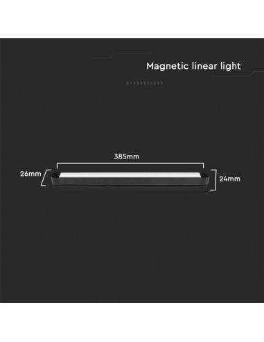 10246-Faretto LED Lineare da Binario Magnetico Slim  Colore Nero -3