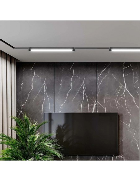 10247-Faretto LED Lineare da Binario Magnetico Slim  Colore Nero -4