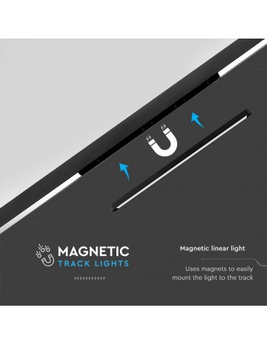 10248-Faretto LED Lineare da Binario Magnetico Slim  Colore Nero -7