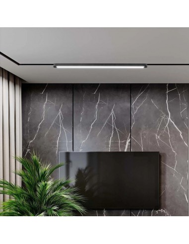 10250-Faretto LED Lineare da Binario Magnetico Slim  Colore Nero -4