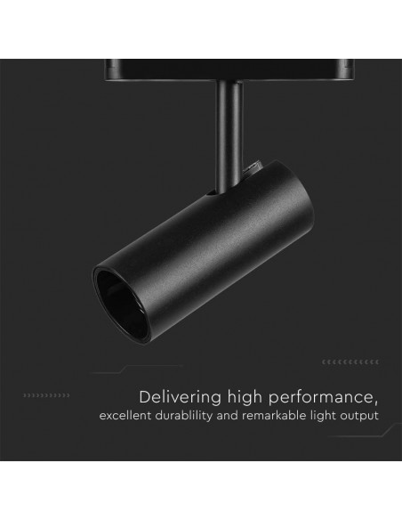 10251-Faretto LED COB da Binario Magnetico  Colore Nero  -6