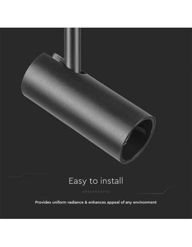 10251-Faretto LED COB da Binario Magnetico  Colore Nero  -7