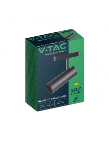 10254-Faretto LED da Binario Magnetico  Colore Nero  -2