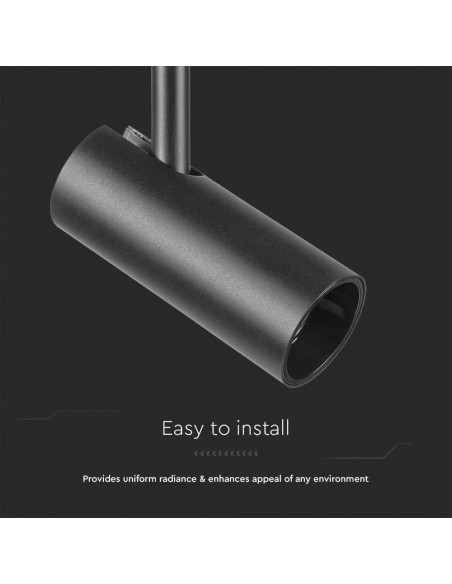 10255-Faretto LED da Binario Magnetico  Colore Nero  -7