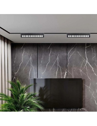 10260-Faretto LED Lineare da Binario Magnetico Regolabile  Colore Nero  IP-4