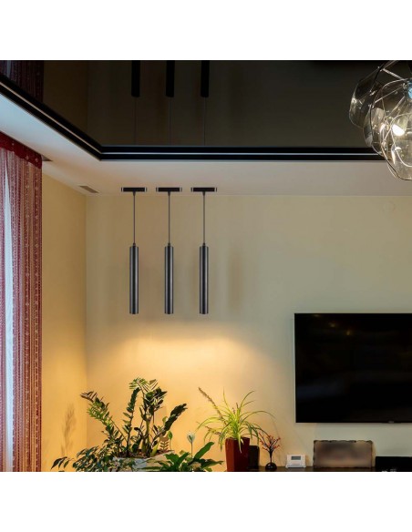 10265-Faretto LED da Binario Magnetico a Sospensione  Colore Nero  -4