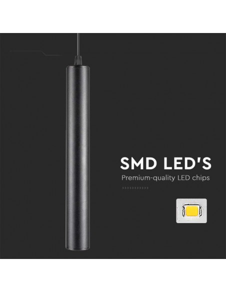 Lampada a sospensione magnetica a binario LED da 14 W, corpo nero 6400K