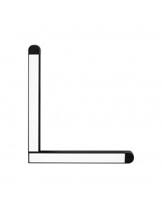10267-Faretto LED da Binario Magnetico  a forma di L Colore Nero -1