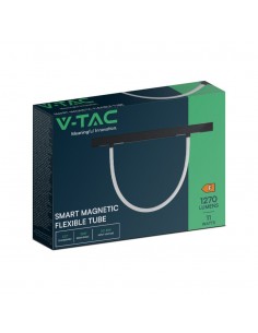 10275-Tubo LED Flessibile da Binario  Colore Nero Dimmerabile in Compatibile con Amazon Alexa e Google Home-1 2