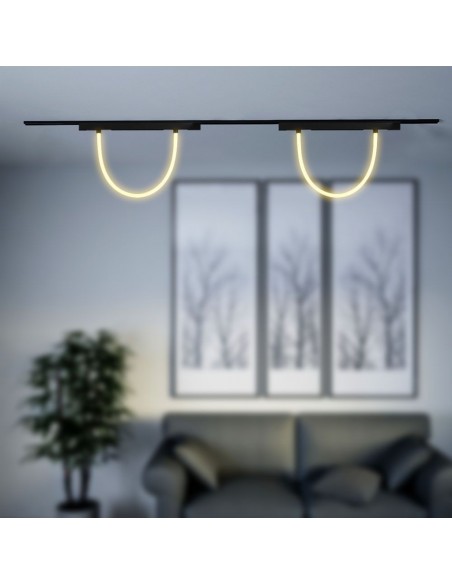 10275-Tubo LED Flessibile da Binario  Colore Nero Dimmerabile in Compatibile con Amazon Alexa e Google Home-4