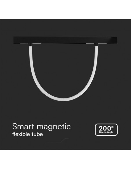 10275-Tubo LED Flessibile da Binario  Colore Nero Dimmerabile in Compatibile con Amazon Alexa e Google Home-7