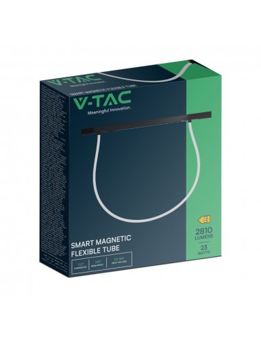 10276-Tubo LED Flessibile per Binario Magnetico  V Colore Nero CCT in Compatibile con Amazon Alexa e Google Home-2