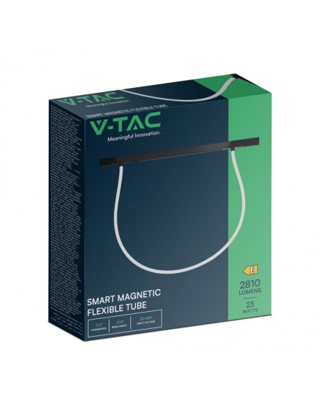 10276-Tubo LED Flessibile per Binario Magnetico  V Colore Nero CCT in Compatibile con Amazon Alexa e Google Home-2