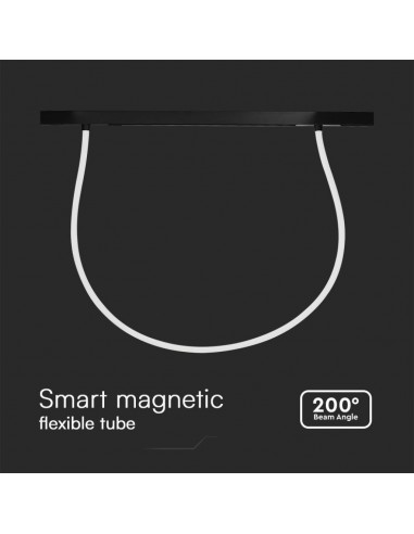 10276-Tubo LED Flessibile per Binario Magnetico  V Colore Nero CCT in Compatibile con Amazon Alexa e Google Home-7