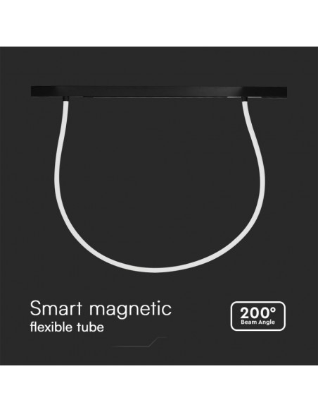 10276-Tubo LED Flessibile per Binario Magnetico  V Colore Nero CCT in Compatibile con Amazon Alexa e Google Home-7