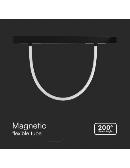10277-Tubo LED Flessibile da Binario  Colore Nero Dimmerabile -6