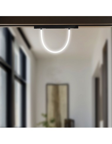 10278-Tubo LED Flessibile da Binario  Colore Nero Dimmerabile -6