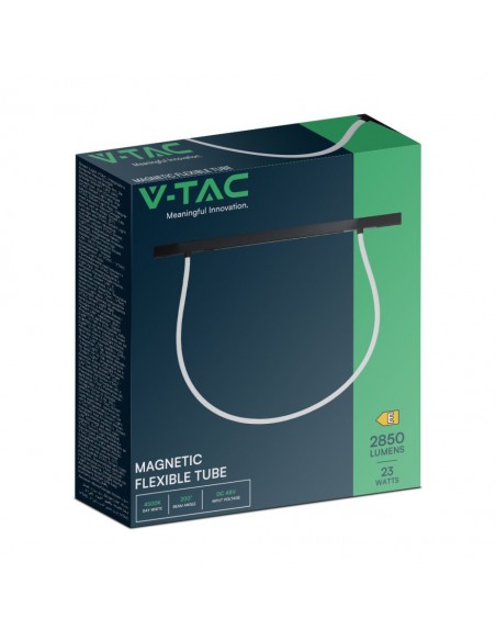 10279-Tubo LED Flessibile per Binario Magnetico  V Colore Nero Dimmerabile -2