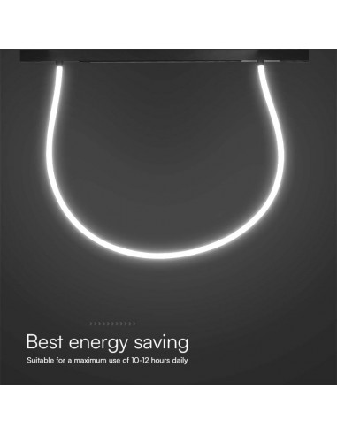 10279-Tubo LED Flessibile per Binario Magnetico  V Colore Nero Dimmerabile -7