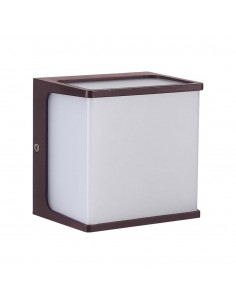 10283-Lampada LED da Muro a Lanterna  Classica Colore Marrone  -1