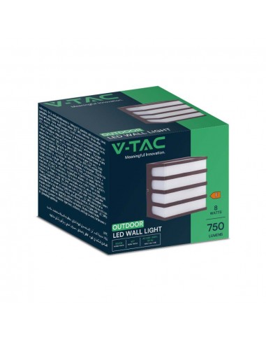 10285-Lampada LED da Muro a Lanterna  Moderna Colore Marrone  -2