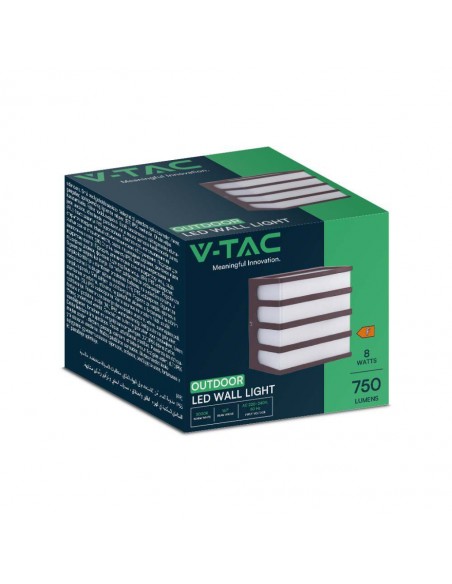 10285-Lampada LED da Muro a Lanterna  Moderna Colore Marrone  -2