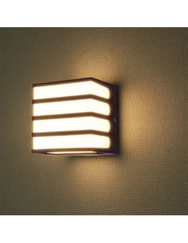 10285-Lampada LED da Muro a Lanterna  Moderna Colore Marrone  -4